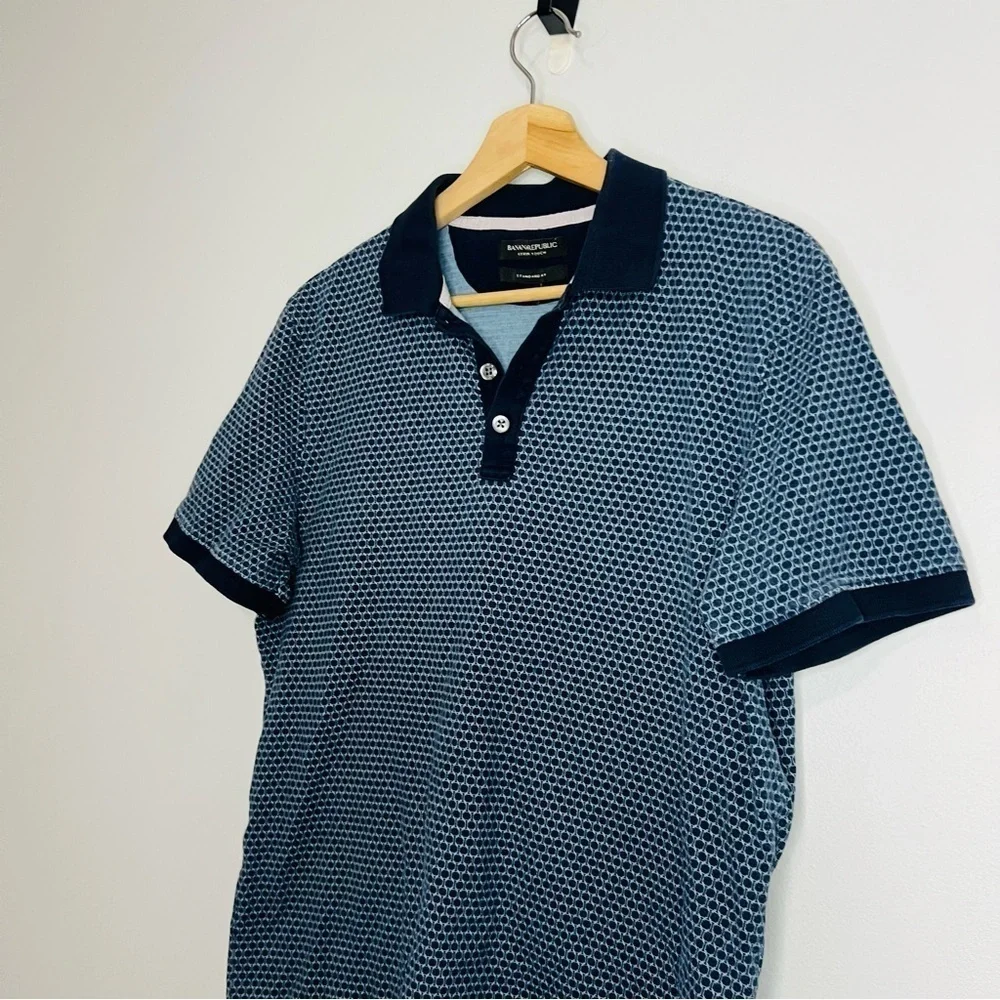 Geo Printed Luxury Touch Soft Standard Cotton Polo M